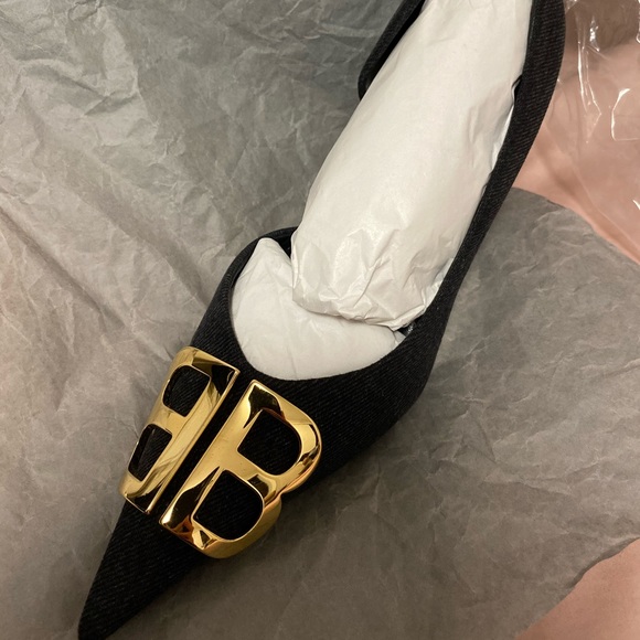 Balenciaga Shoes - Balenciaga 548881 Japanese Denim Noir Vintage Pump